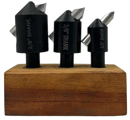 ASSORTS Set of 3 Fly Cutters 3/8 Shank with HSS Tool Bits Adjustable Fly Cutter Set for Milling Machine & Drill Press, Surface Facing Machining Tool
