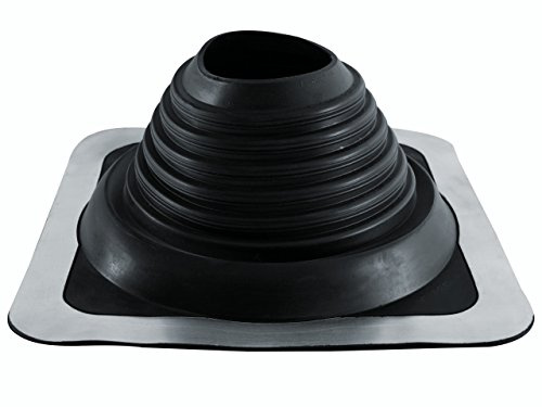 Parotec Solin de Toit - Passage du Toit - Flexible - Étanche - Fabriqué d'EPDM - Résistant aux Hautes Témperatures - Universel - Carrée Tuile Métallique - Diamètre de 102 à 210 mm