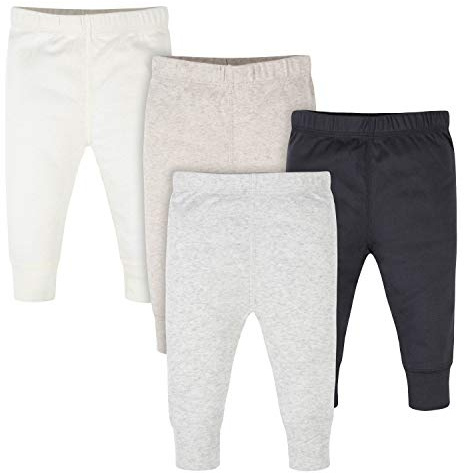 Onesies Brand Baby Boys 4 Pack Mix Match Newborn To 12m Pants, Heather Grey And Neutral, 6-9 Months US
