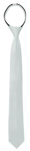 Allegra K Corbatas ajustadas de color sólido con cremallera para el cuello, correa ajustable, corbata de novio de boda para hombre, Plata Gris, talla única