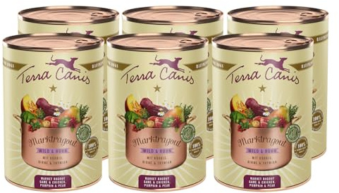 Terra Canis Venado y Pollo, Marktragout Comida para Perros, 6x385g