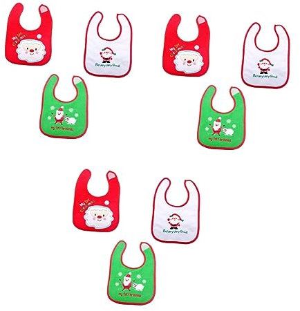 VICASKY 9 Stk Lätzchen Aus Baumwolle Kleinkind Weihnachtslätzchen Babylätzchen Wasserdichte Lätzchen Kinder Essen Lätzchen -sabber-lätzchen Lätzchen Für Babys Lätzchen Für Kleinkinder