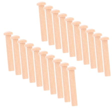 LALAFINA 20stücke Miniatur Holz Nägel Mit T-förmigem Kopf Robuste Holzstifte Für Handwerk Und Holzarbeiten Für Modelleisenbahnen Und -projekte