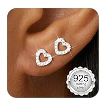 Adramata Flat Back Earrings Sterling Silver Stud Earrings for Women Girls Tiny Hypoallergenic Earring Studs Cartilage Earring Silver/Gold Tragus Helix Piercing Jewellery