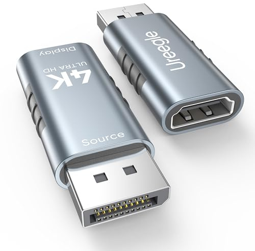 4K DisplayPort to HDMI Adapter 2 Pack, DP to HDMI Display Adapter Uni Directional, 4K@30Hz, 2K@60Hz, 1080P@120Hz, Male to Female Converter for Monitor, NVIDIA/AMD Desktop GPU, PC DisplayPort Output