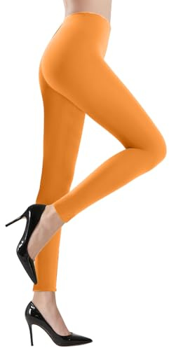 Alaoo Collant Colorati Donna, Collant da Donna coprenti, Legginst Classici, Calze Comode E Morbide, Adatto a Qualsiasi Occasione(Arancione Brillante)