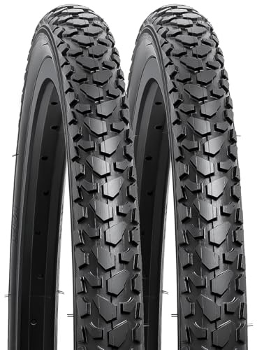 YUNSCM Lot de 2 pneus de vélo 24 Pouces 24 x 1,75/47-507 Compatible avec Les pneus Montagne Vélo 24 x 1,75 (Y-674)