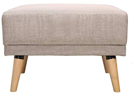 Miliboo Sitzkissen/Fußablage Stoff naturfarben Ulla