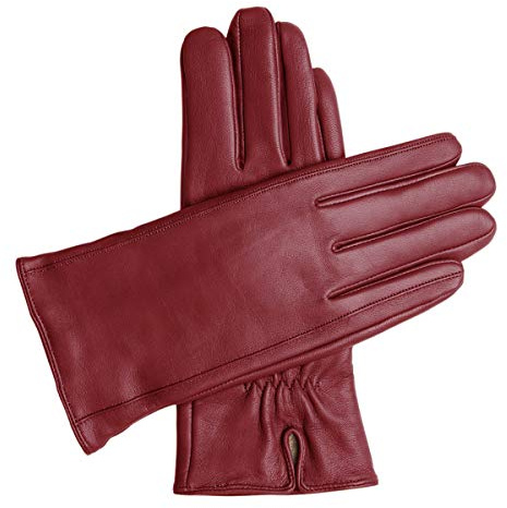 Downholme Gants en Cuir Classiques pour Femme avec Doublure en Cachemire