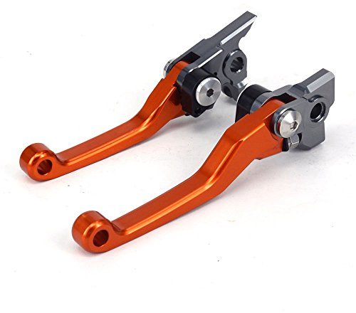 Motorrad Kupplungshebel Bremshebel,Hebel Billet Pivot für 250 300 350 400 450 500 505 525 530 SX SX XC XCF XCFW XCW EXCF XCFW SMR CR125/250 WR125/250/300/360 Orange