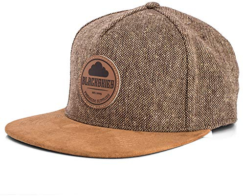 Blackskies® Pathfinder Snapback Cap | Schirm Unisex Premium Baseball Mütze Kappe Basecap Verstellbar One Size - Braun Melliert Beige