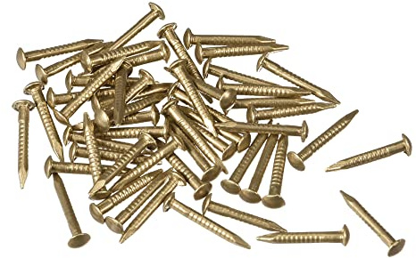 uxcell Small Tiny Brass Nails 1.2x10mm for DIY Decorative Pictures Wooden Boxes Household Accessories 50pcs