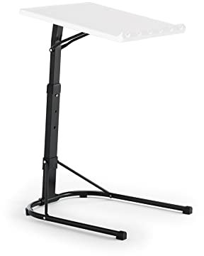 KITHOME - Mesa Plegable Auxiliar con Altura Ajustable, 43x43x63/68/73cm, Blanco