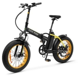 Argento, E-Bike Mini Max Foldable E-Bike Unisex Adulto, Nero, 250W