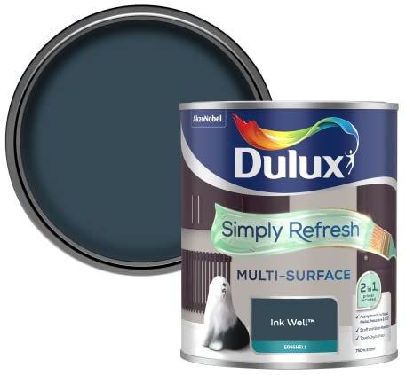 Dulux Simply Refresh Multi Surface Eggsgell Paint - Ink Well - 750ML