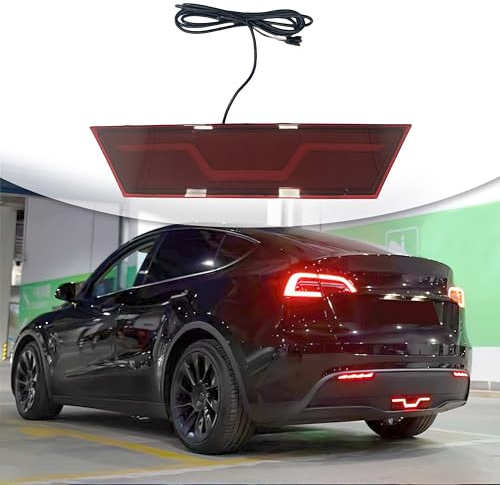 KETAI Rear Bumper Lights Compatible with 2021-2023 Tesla Model Y LED Rear Fog Light Brake Lights with Dynamic Sequential Turn Signal Pilot Center Tail Lights Accessories