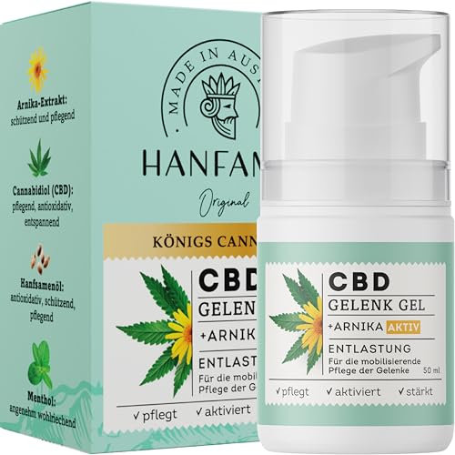 Gel de Massage Hanfama Arnica et CBD - Décontractant Musculaire et Articulaires, Effet Froid - 50ml