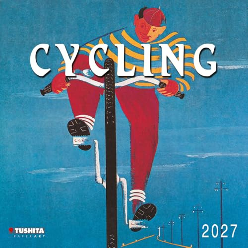 Calendrier 2027 Cyclisme affiche retro cycliste (TS) foret nature + offert un agenda de poche