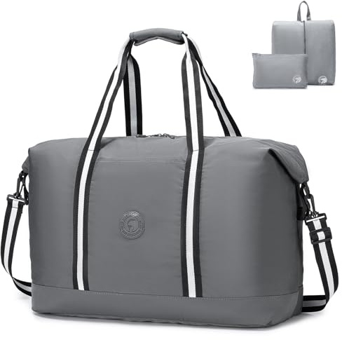SPAHER Bolsa de Viaje 55x40x23 Tui Airways Lufthansa Equipaje de Mano Bolsa de Deporte Gimnasio Impermeable Mujer Hombre Travel Duffle Bag Bolsas de Fin Semana con Bolsos de Zapatos