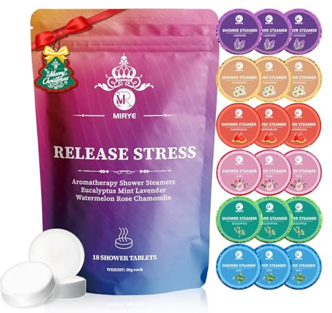 MR MIRYE Shower Steamers 18Pack-Home Spa Aromatherapy for Relaxation & Stress Relief, Perfect Self-Care & Gifts for Women (Birthdays/Mother's Day/Christmas)