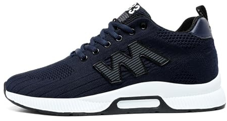Feizikaw Zapatos de Elevación Hombre 10cm - Mesh Ligero Cordones Ajustables, Calzado Deportivo con Soporte para el Arco​