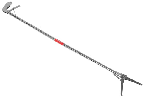 Garneck Pinzas para Serpientes de Acero Inoxidable 120 Cm Extensión Plegable Bloqueo Herramienta Multifuncional para Pesca y Captura de Reptiles y Cangrejos
