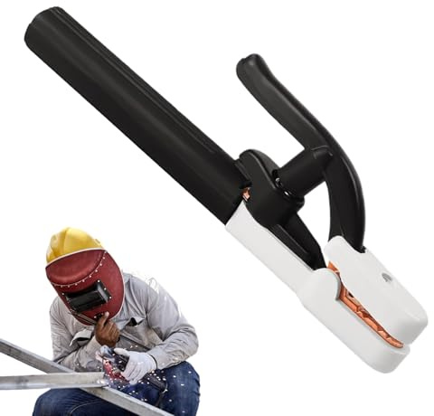 Porta-electrodo para Soldadura - Accesorio de Pinza de Soldadura de 500A | Abrazadera de Tierra para Soldador | Abrazadera de Electrodo de Cobre, Industrial Resistente, anti-quemaduras, Compacto