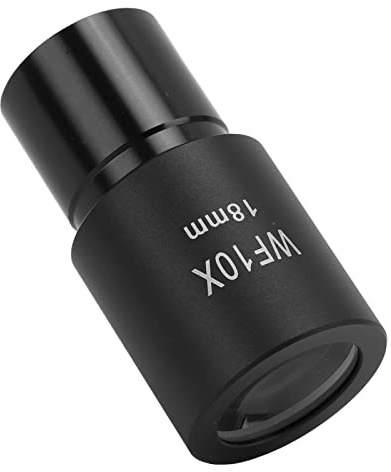 YUKERMARB Mikroskopokular, Aluminiumlegering Optiskt Glas Vidvinkelokular 23 Mm, Hög Ljusgenomsläpplighet Hög ögonpunkt Stort Fält för Biologiska Observationsstudenter Labs (WF10X)
