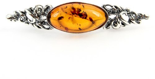 SilverAmber Damen-Brosche 925 Silber mit Bernstein - GL817