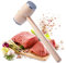 KADAX Batticarne in Legno, Martello per Carne in Metallo, Double Face Martello per bistecche, Martello Inteneritore, Martello Bistecca, Mazzuolo per Carne