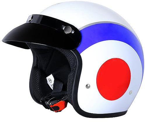 Zorax ZOR-604 Target L (59-60cm) Scooter Motorcycle Motorbike Open Face Crash Jet Helmet for Men Women Road Legal ECE2206