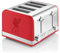 Swan ST19020LIVRN, Official Liverpool Football Club 4 Slice Retro Toaster, Red, 1600W, Red Indicator Lights, Defrost and Reheat Settings, Removable Crumb Tray, Cord Storage, LFC Toaster