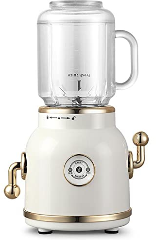 Vetitkima Ensemble De Mixeur Sport Rétro, Mini Mixeur À Smoothie Sans BPA Pour Mélanger Des Milkshakes Et Des Smoothies Avec Une Bouteille De Voyage Et Une Tasse Mason,Blanc