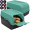 ARTECSIS Kartoffel Aufbewahrungsbox Mintgrün 2er Set I Gemüsebox Kartoffelbox mit Deckel für ca. 4 kg Kartoffeln + 6 Aufkleber mit Gemüsesorten