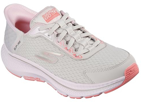 Skechers GO Run CONSISTENT 2.0 Endure Slip-On para Mujer, Natural Textile Lt Pink Trim, 38 EU