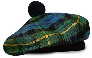 UMAM Scottish Traditional Tam o' Shatner Acrylic Wool Tammy Hat Flat Bonnet Kilt Many Tartans, Smith Ancient, One Size