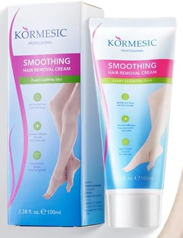 LYLIYA Kormesic Pure Smooth Hair Removal Cream 100ml Gently and Does not Hurt The Skin Fast and Effective Hair Removal in 5 minutes Plant-Based Formula for Skin Care