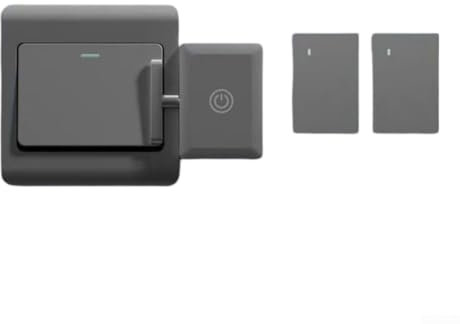 Zilimontt Bouton poussoir intelligent pour interrupteur robot, télécommande domotique, télécommande RF, kit de commutation de lumières sans fil (2 RF)