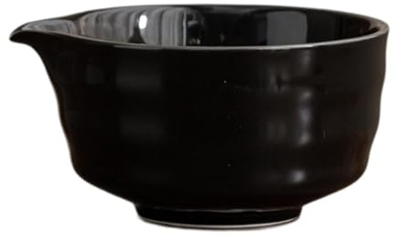 MagiDeal Ceramic Cuenco de Té Matcha Japonesa de Té Chawan Tazón de Té de Tradicional Artesanal Accesorios de Matcha para Preparación de Matcha Japonesa, Negro
