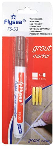 Rotulador restaurador de rotulador de lechada para azulejos Penfea de 5 ml, herramientas y mejora de paneles de yeso para agujeros de uñas (marrón, talla única)