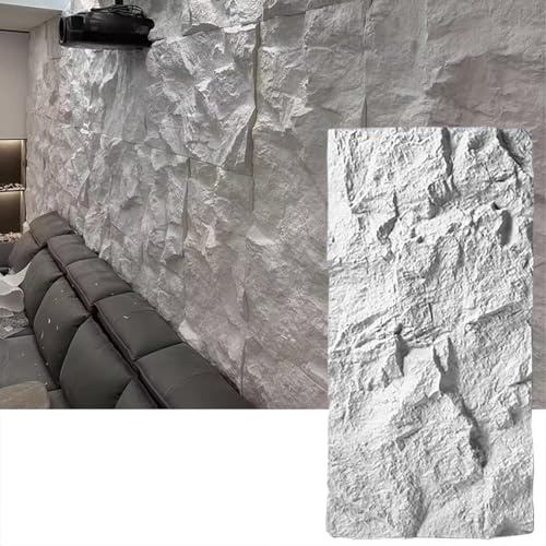 Revestimiento de pared 3D, paneles de revestimiento de pared de piedra artificial para uso interior/exterior, papel pintado decorativo moldeado de PU impermeable de bricolaje