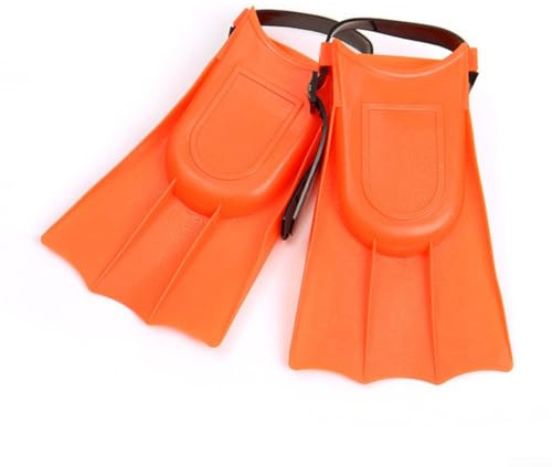Palmes de natation avec taille réglable pour enfants, idéales pour la plongée avec tuba et la plongée (orange)