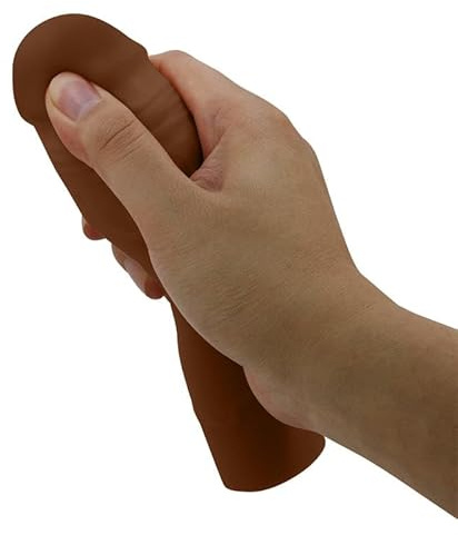 CUPIDO TOYS Prolunga Fallica Mulatta + 5 cm Guaina Indossabile sul Pene 17 cm totali. Dildo Indossabile manicotto estensore del pene dell'uomo. Perfetto anche per disfunzione erettile.