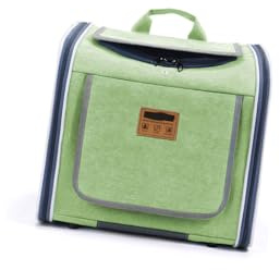 Generic Cestino per Bici per Cani Zaino per Animali Domestici Espandibile e Traspirante per Cani di Piccola Taglia e Gatti, Materiali in Tessuto Oxford per Avventure in Bicicletta All'aperto (GREEN)