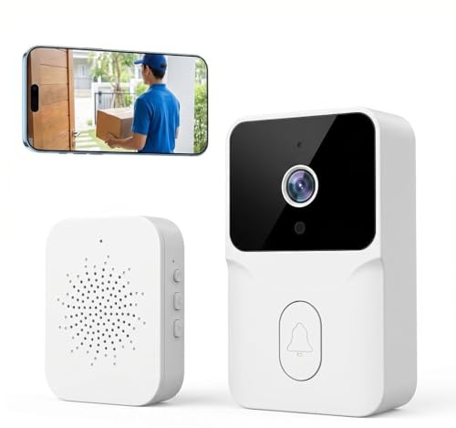 Sonnette Vidéo sans Fil avec Caméra pour Sécurité Maison, Abonnement requis