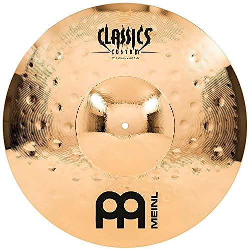 Meinl Cymbals Classics Custom Extreme Metal Ride — 20 Zoll (Video) Schlagzeug Becken (50,80cm) B12 Bronze, Brilliantes Finish (CC20EMR-B)
