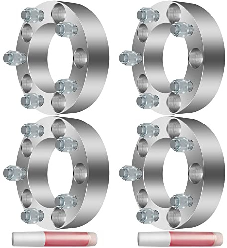 GDSMOTU 4pc Wheel Spacers for 1.5 Wheel Spacers 5x5.5 with 1/2 Studs for Jeep for CJ5 CJ6 CJ7, for Ram for 1500 Van/B1500/W150, for Ford for F150/E150/Bronco, 5x139.7 108mm Wheel Adapters & Spacers