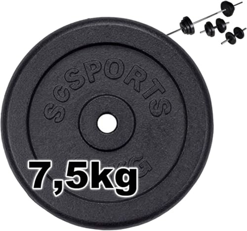 OISE ART STORE Trade Shop - Disco per Pesi Bilanciere Manubri Piastre Allenamento Fitness in Ghisa da 7,5 kg