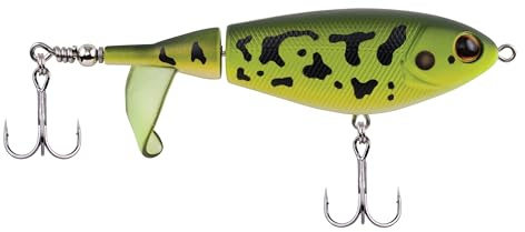 Berkley Choppo Topwater-Angelköder - leicht zu handhabender Prop-Köder für Barsche und Raubfische, erzeugt maximale Oberflächenstörung und Lärm - 9cm / MF Frosch