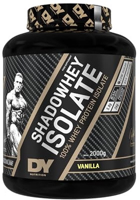 DY Nutrition - Shadowhey Isolate Protein Powder 2kg | 25g Protein per Serving | 66 Servings | 7.3g of BCAAs | Cold Processing Filtered | Premium Absorption Lactose Free (Vanilla)